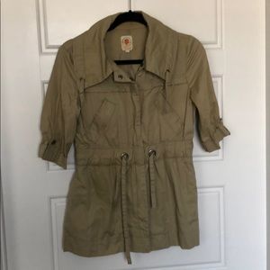 Tulle short sleeve safari jacket